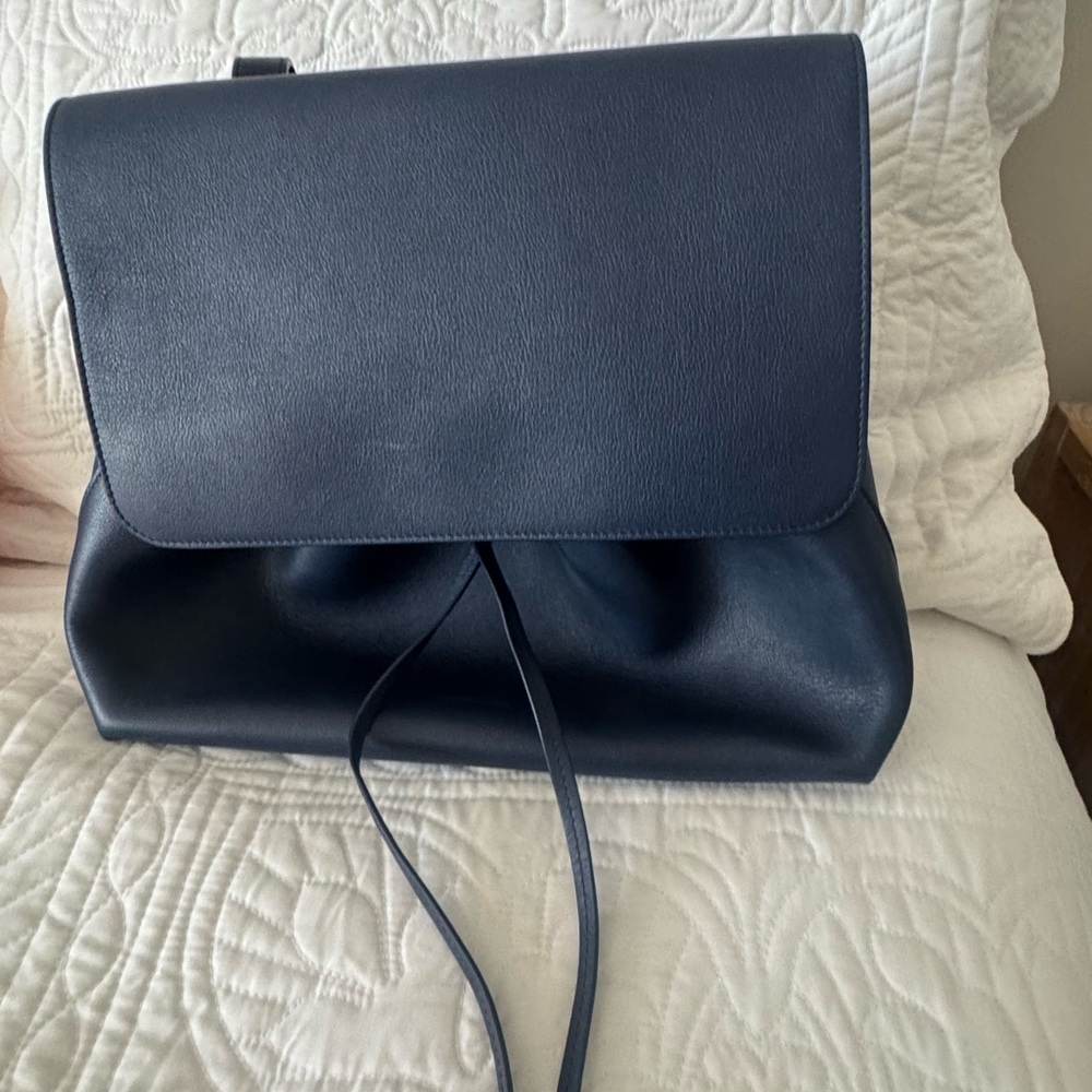 Elegant Navy Blue Leather Bag